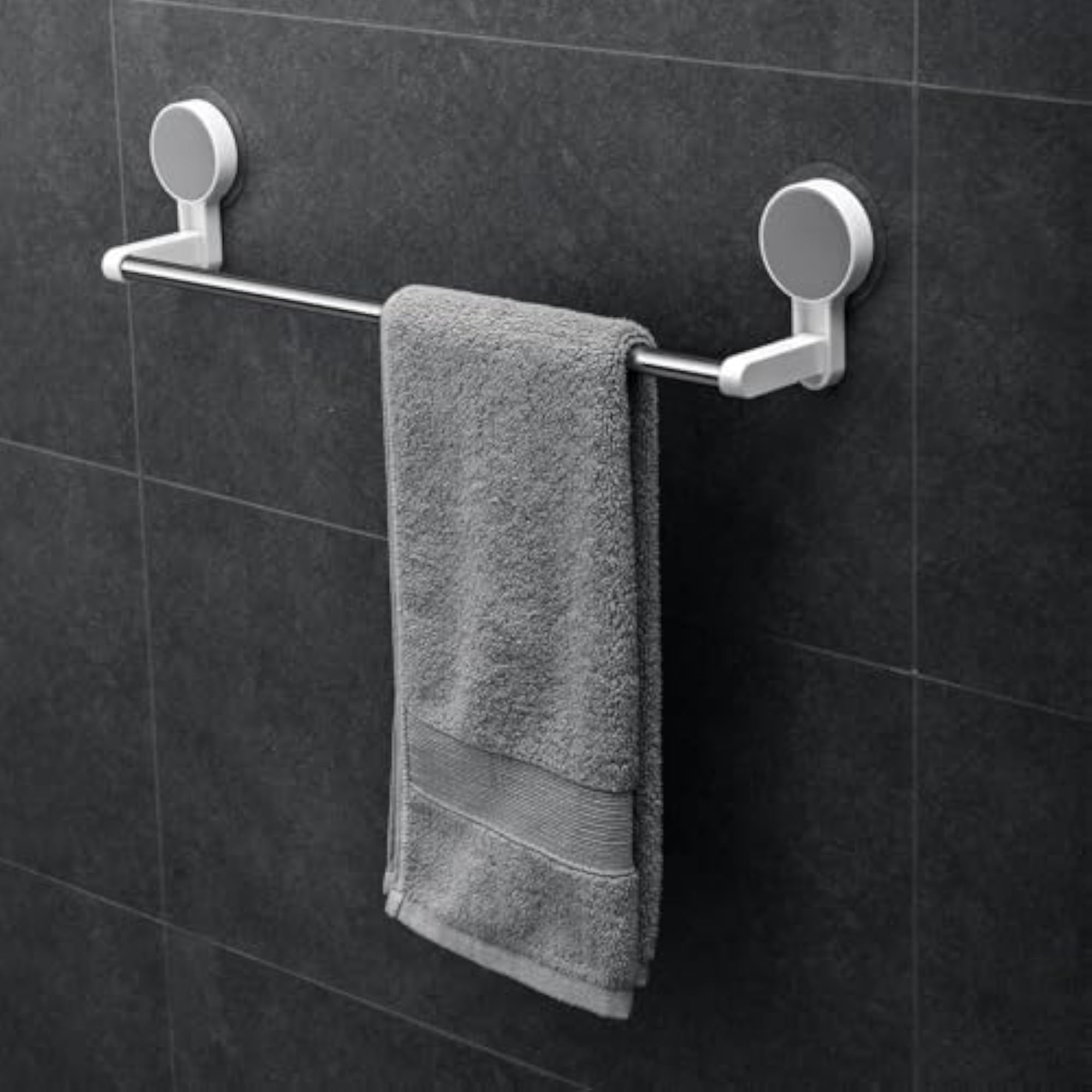 Wall Mounted Single Rod Towel Holder Bar for Bathroom & Kitchen
